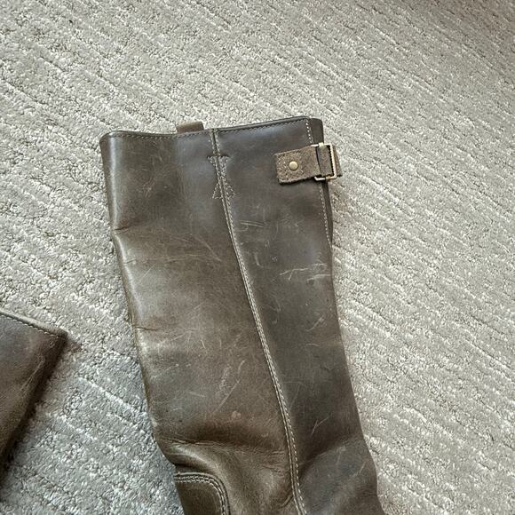 SOREL Slimpack Tall Equestrian Rain Boot Women 7 Nori Green Waterproof - Picture 2 of 9